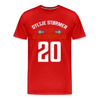 SYLTJE STØRMER - 9€ Ticket Sylt - Ich war dabei - Männer Premium Bio T-Shirt - Rot - Vorne - Damien (186cm)