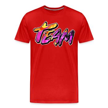 Team - Men's Premium Organic T-Shirt - red - Front - Damien (186cm)