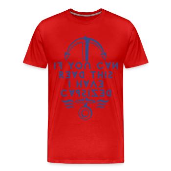 If You Can Read This I Have Capsized. - Men's Premium Organic T-Shirt - red - Front - Damien (186cm)