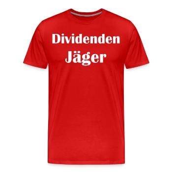 Dividendenjäger - Männer Premium Bio T-Shirt - Rot - Vorne - Damien (186cm)