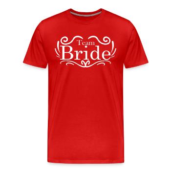 Team Bride - Männer Premium Bio T-Shirt - Rot - Vorne - Damien (186cm)