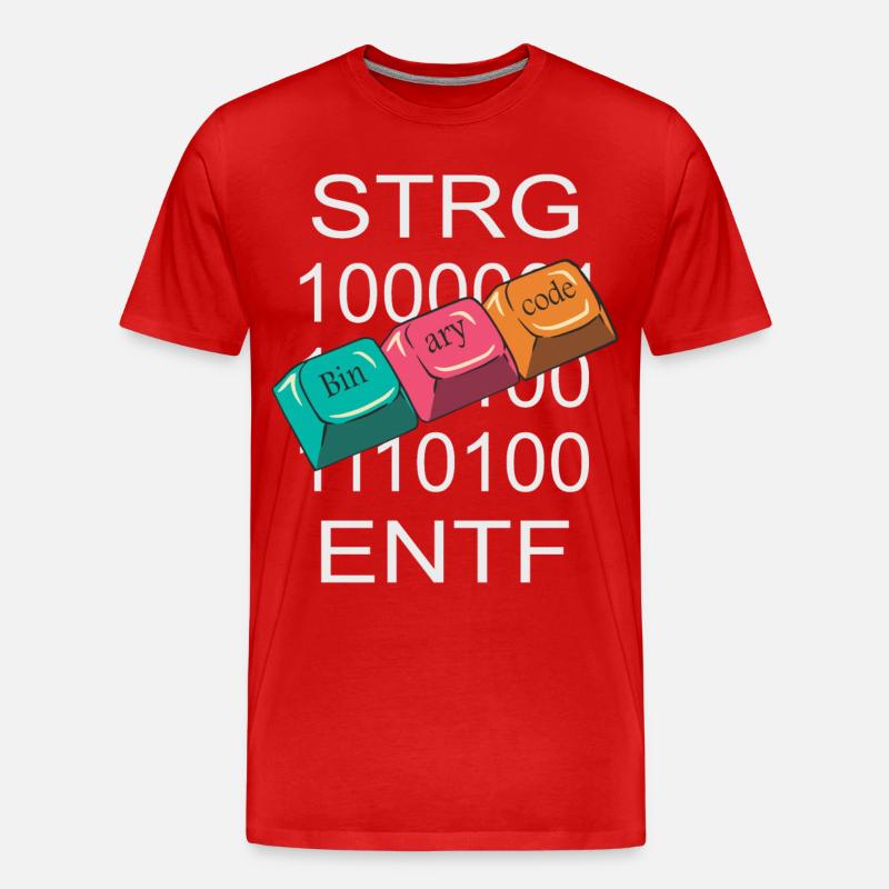 Computer Nerd - Männer Premium Bio T-Shirt - Rot