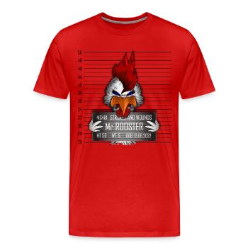 Mr Rooster - T-shirt bio Premium Homme - rouge - Devant - Damien (186cm)
