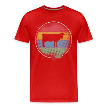 Dop - T-shirt bio Premium Homme - rouge - Devant - Damien (186cm)