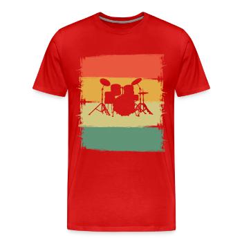 Percussion - T-shirt bio Premium Homme - rouge - Devant - Damien (186cm)