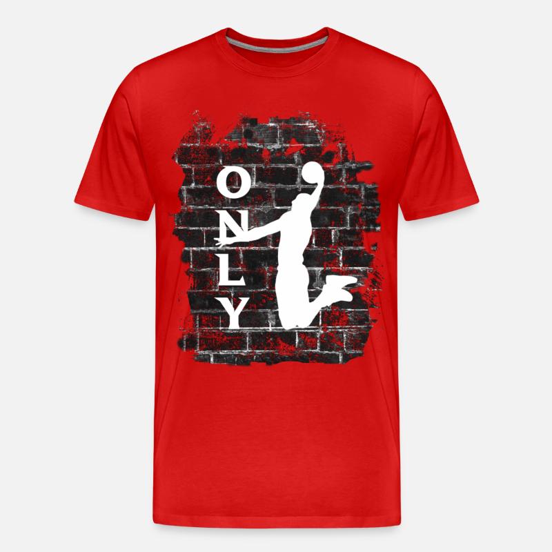 BASKETBALL - Männer Premium Bio T-Shirt - Rot