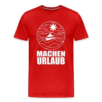 Urlaub machen - Männer Premium Bio T-Shirt - Rot - Vorne - Damien (186cm)