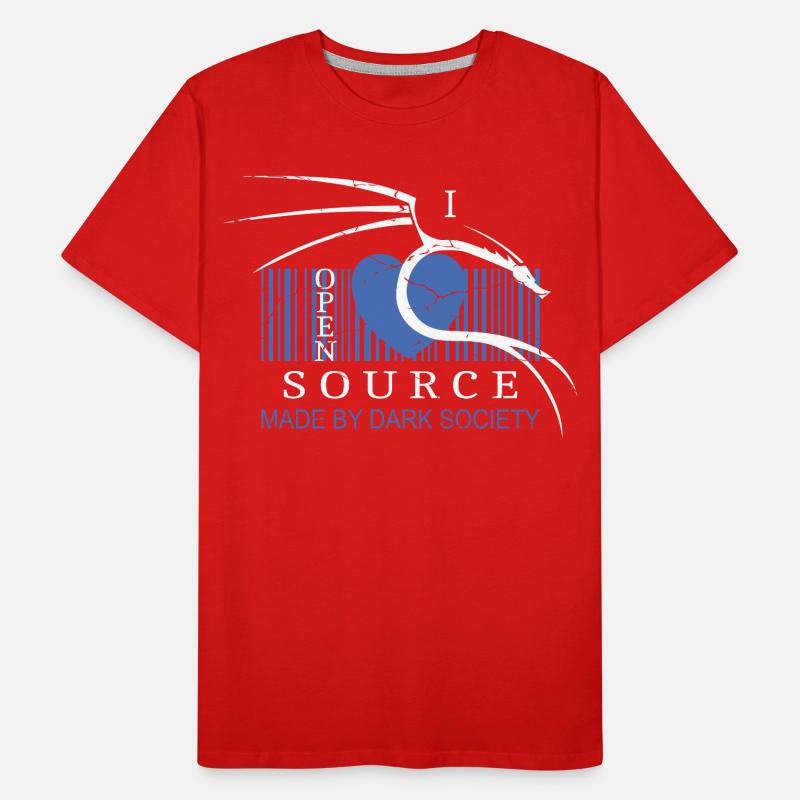 I Love Open Source Software Men's Premium Organic T-Shirt