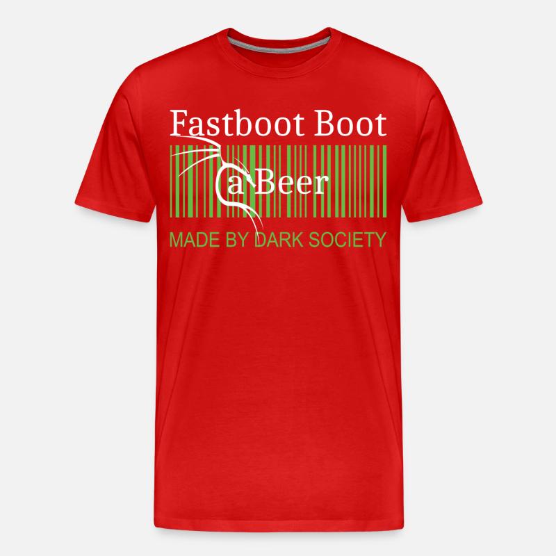 Fastboot Boot a Beer - Männer Premium Bio T-Shirt - Rot