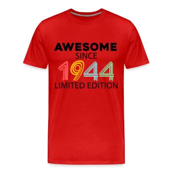 Fantastique depuis 1944 - né en 1944 - T-shirt bio Premium Homme - rouge - Devant - Damien (186cm)