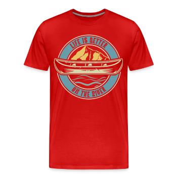 Canoë Canoë Canoë - T-shirt bio Premium Homme - rouge - Devant - Damien (186cm)