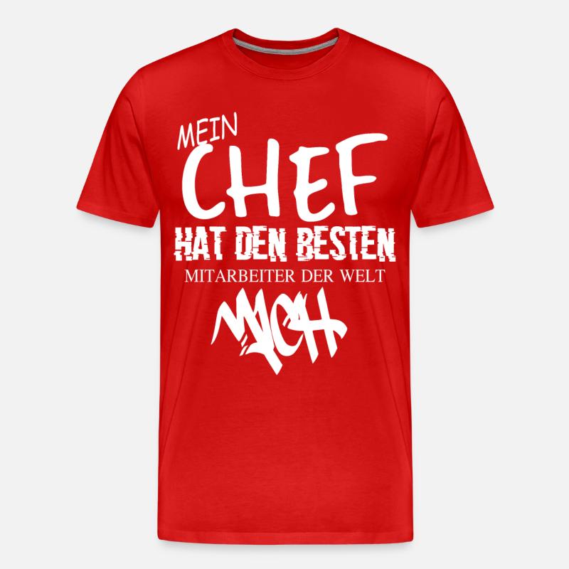 Beste Mitarbeiter der Welt - Männer Premium Bio T-Shirt - Rot
