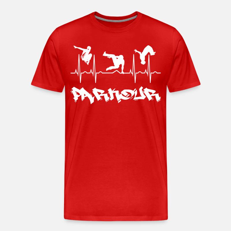Parkour - Männer Premium Bio T-Shirt - Rot