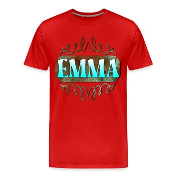 Name Day Gifts Daughter Emma - Men's Premium Organic T-Shirt - red - Front - Damien (186cm)