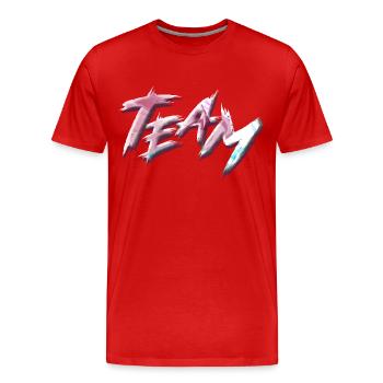 Équipe - T-shirt bio Premium Homme - rouge - Devant - Damien (186cm)