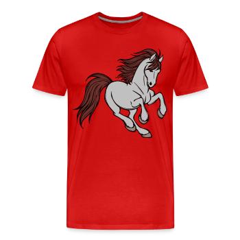 Amour des chevaux Chevaux islandais au galop Chevaux Islandais - T-shirt bio Premium Homme - rouge - Devant - Damien (186cm)