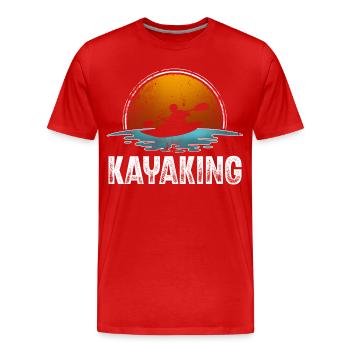 Kajak Kajakfahrer Kajaker - Männer Premium Bio T-Shirt - Rot - Vorne - Damien (186cm)
