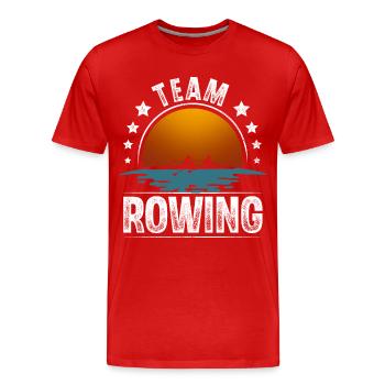 Rudern Ruderer Ruderboot Team - Männer Premium Bio T-Shirt - Rot - Vorne - Damien (186cm)