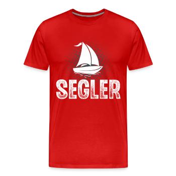 Segeln Segler Segelboot - Männer Premium Bio T-Shirt - Rot - Vorne - Damien (186cm)