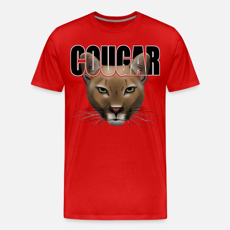 Cougar script R6Z - Männer Premium Bio T-Shirt - Rot