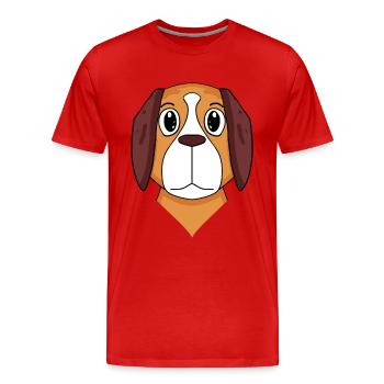 Bernhardiner Hund Hunderasse - Männer Premium Bio T-Shirt - Rot - Vorne - Damien (186cm)