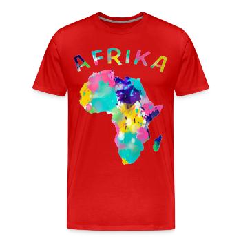 Afrika bunt - Männer Premium Bio T-Shirt - Rot - Vorne - Damien (186cm)