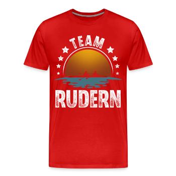 Rudern Ruderer Ruderboot Team - Männer Premium Bio T-Shirt - Rot - Vorne - Damien (186cm)