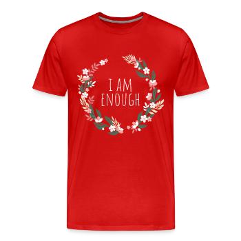 Je suis assez je suis assez affirmation pleine conscience - T-shirt bio Premium Homme - rouge - Devant - Damien (186cm)