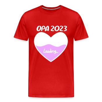 Opa 2023 loading - Männer Premium Bio T-Shirt - Rot - Vorne - Damien (186cm)