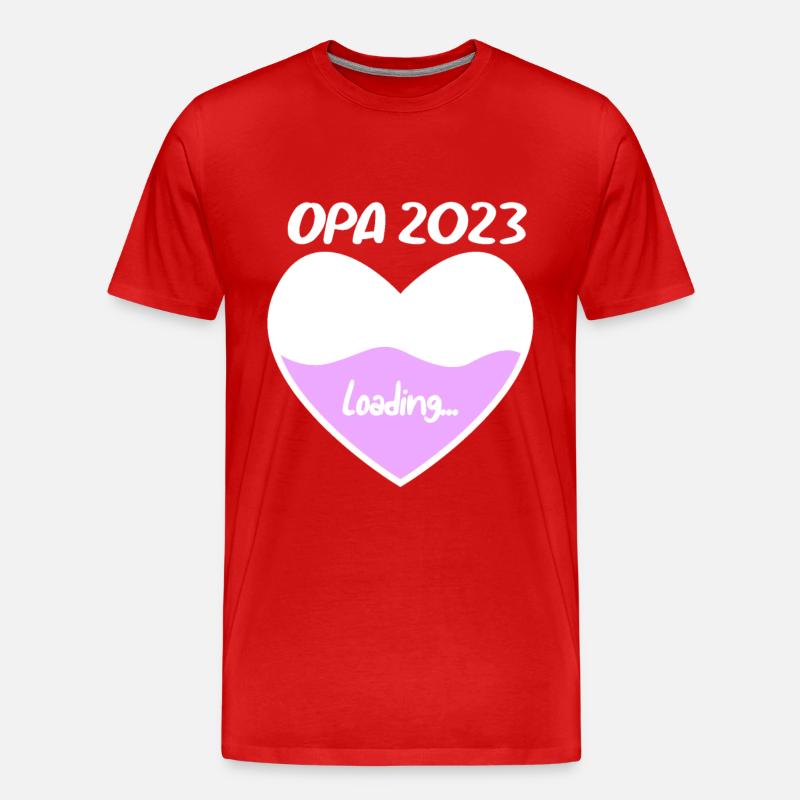 Opa 2023 loading - Männer Premium Bio T-Shirt - Rot