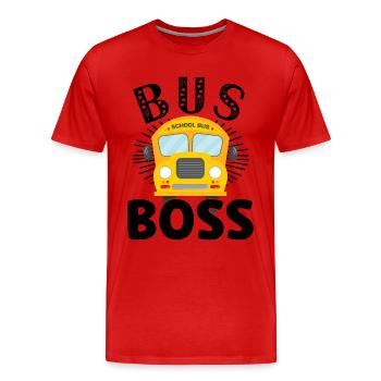Schulbusfahrer Sei Nett Zum Schulbusfahrer - Männer Premium Bio T-Shirt - Rot - Vorne - Damien (186cm)