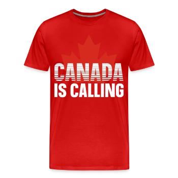 Kanada - Männer Premium Bio T-Shirt - Rot - Vorne - Damien (186cm)