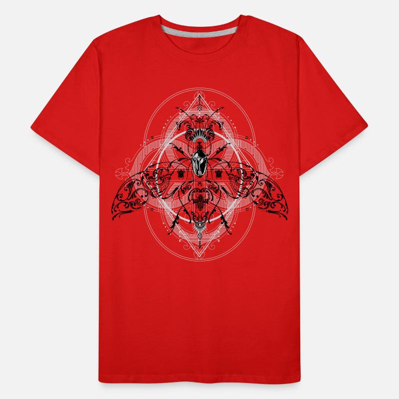 Psychedelic Insects Bug Pattern Ornament Men's Premium Organic T-Shirt