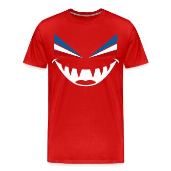 Mauvais œil Rostock - T-shirt bio Premium Homme - rouge - Devant - Damien (186cm)