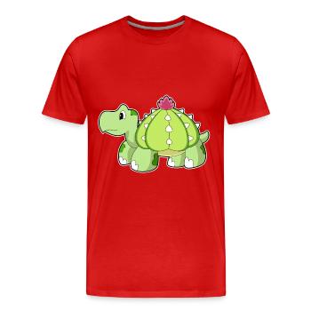 Turtle Cactus - Men's Premium Organic T-Shirt - red - Front - Damien (186cm)