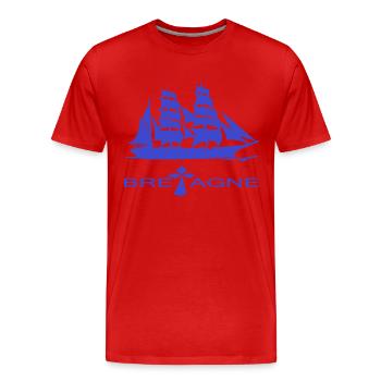 SAILBOAT BRITAIN Kreation Louis RUNEMBERG © Adagp - Männer Premium Bio T-Shirt - Rot - Vorne - Damien (186cm)