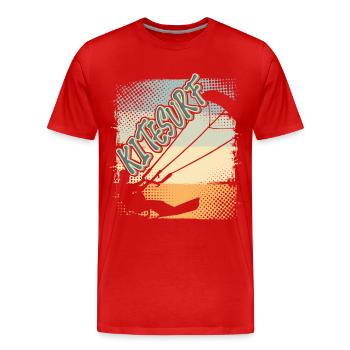 Kitesurfen Kitesurf Kitesurfer Kiteboard - Männer Premium Bio T-Shirt - Rot - Vorne - Damien (186cm)