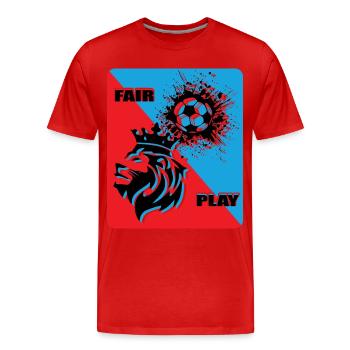 Football Fan - T-shirt bio Premium Homme - rouge - Devant - Damien (186cm)