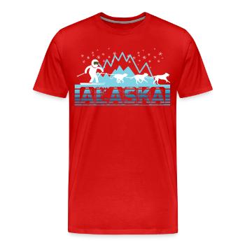 Alaska - T-shirt bio Premium Homme - rouge - Devant - Damien (186cm)