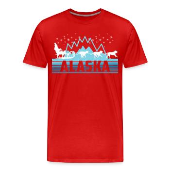 Alaska - T-shirt bio Premium Homme - rouge - Devant - Damien (186cm)
