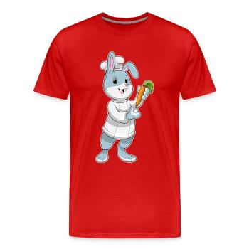 Bunny Cook Cuisinière Cuisinière de Carottes - T-shirt bio Premium Homme - rouge - Devant - Damien (186cm)