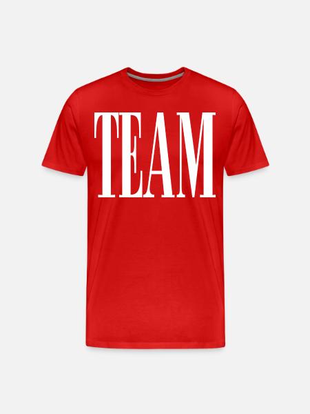 Team - Men's Premium Organic T-Shirt - red
