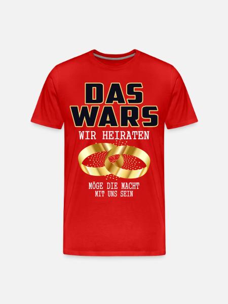 Das war´s wir Heiraten - Männer Premium Bio T-Shirt - Rot