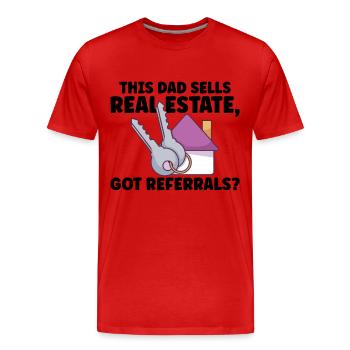 Real Estate Agent Realtor Home Closing Investor - Men's Premium Organic T-Shirt - red - Front - Damien (186cm)