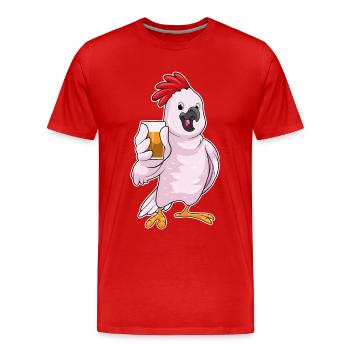Papagei Saft - Männer Premium Bio T-Shirt - Rot - Vorne - Damien (186cm)