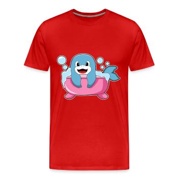 Baignoire pour dauphins - T-shirt bio Premium Homme - rouge - Devant - Damien (186cm)