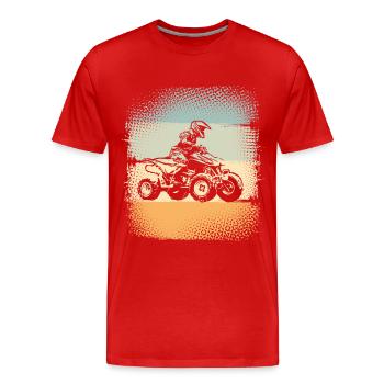 Quad ATV Offroad Quadfahrer - Männer Premium Bio T-Shirt - Rot - Vorne - Damien (186cm)