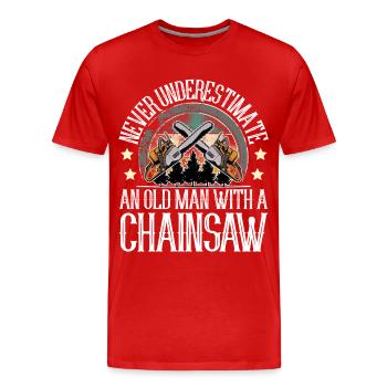 Bûcheron - T-shirt bio Premium Homme - rouge - Devant - Damien (186cm)