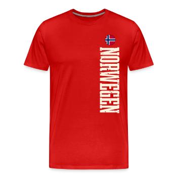 Norwegen - Männer Premium Bio T-Shirt - Rot - Vorne - Damien (186cm)