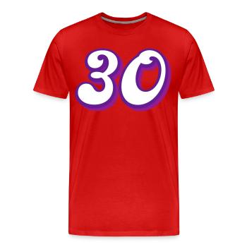 30 years birthday Congratulations - Men's Premium Organic T-Shirt - red - Front - Damien (186cm)